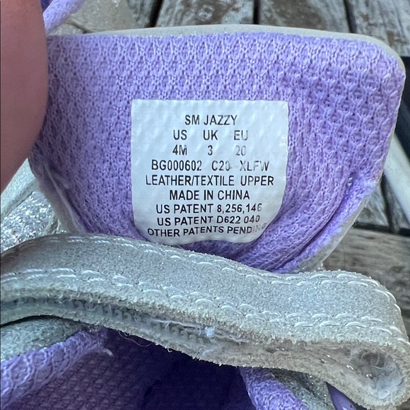 Stride rite Sparkly Silver and Purple Kids Shoes - Picture 5 of 5